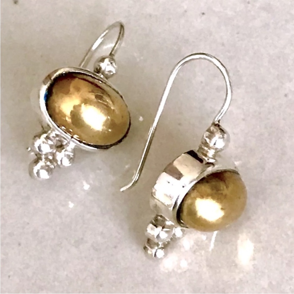 Silpada Vintage Sterling Silver & Brass
Bead Ball Earrings